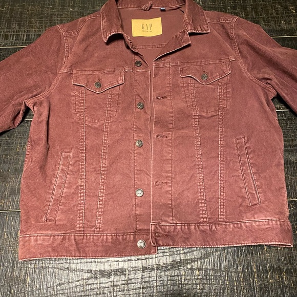 GAP Burgundy Denim Jacket (Corduroy Texture) - Picture 2 of 4